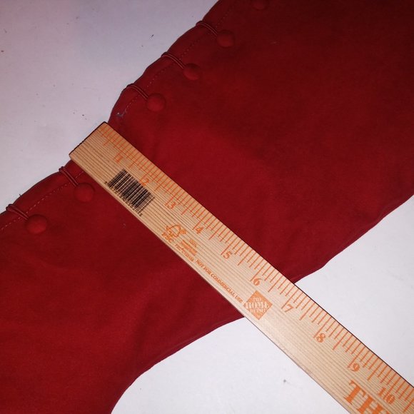 Just Fab Over the Knee Boots Womens Size 10 Solid Red Button Detail Platform Sid - Picture 15 of 16